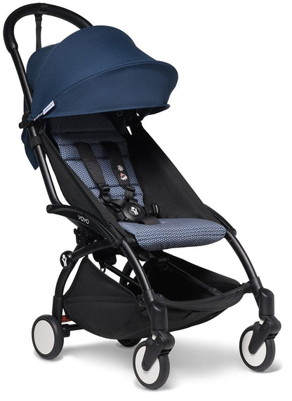 Babyzen YOYO2 Ultra Compact 6+ Stroller (One Box) - Black / Air France Blue - 624700
