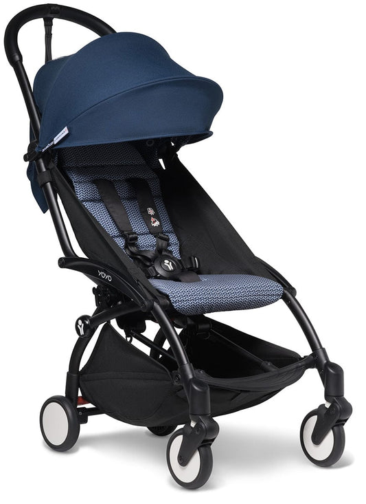 Babyzen YOYO2 Ultra Compact 6+ Stroller (One Box) - Black / Air France Blue - 624700