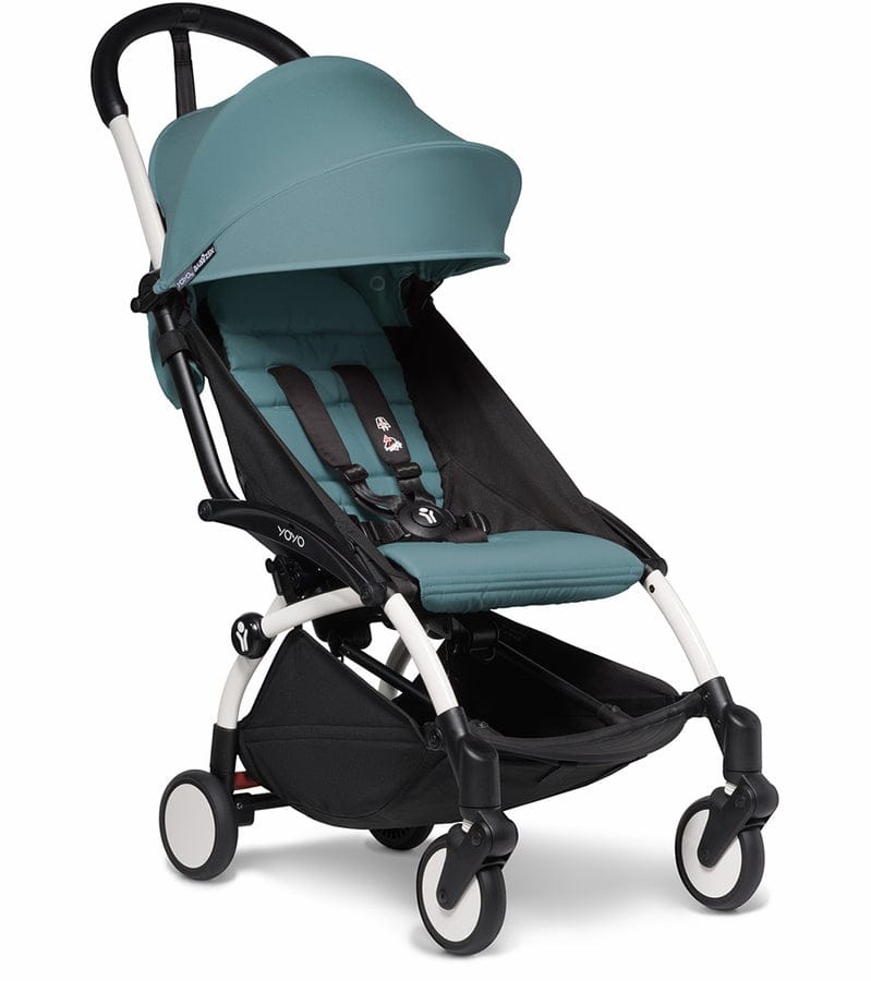Babyzen YOYO2 Ultra Compact 6+ Stroller (One Box) - White / Aqua - 625300