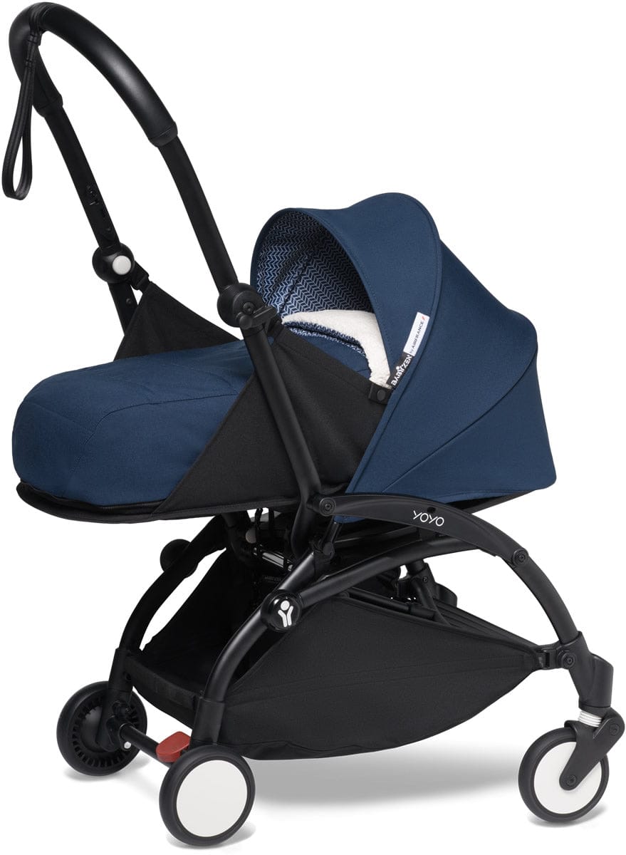 Babyzen YOYO2 Ultra Compact Complete 0+/6+ Stroller - Black / Air France Blue - 604502-06-AFB-US