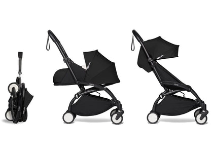 Babyzen YOYO2 Ultra Compact Complete 0+/6+ Stroller - Black / Black - 604502-06-BLK-US