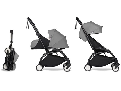 Babyzen YOYO2 Ultra Compact Complete 0+/6+ Stroller - Black / Grey - 604502-06-GRY-US