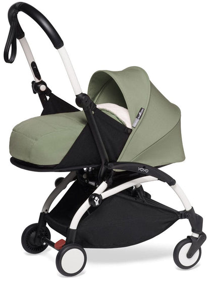 Babyzen YOYO2 Ultra Compact Complete 0+/6+ Stroller - Black / Olive - 604502-06-OLV-US