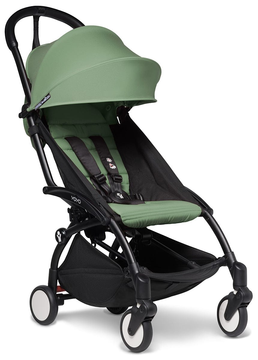 Babyzen YOYO2 Ultra Compact Complete 0+/6+ Stroller - Black / Peppermint - 604502-06-PEP-US