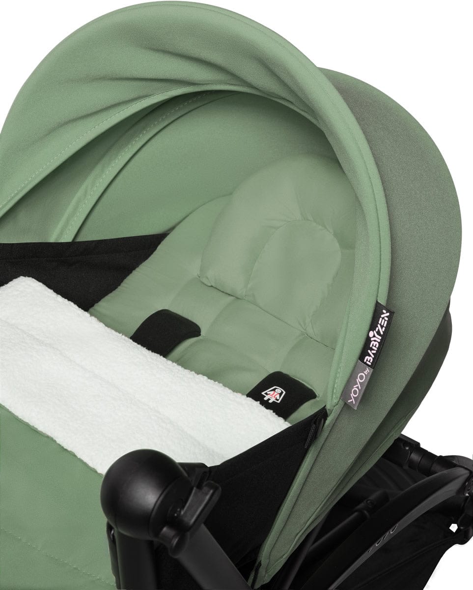 Babyzen YOYO2 Ultra Compact Complete 0+/6+ Stroller - Black / Peppermint - 604502-06-PEP-US