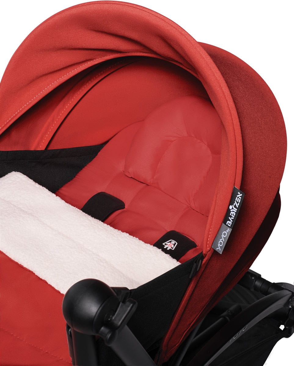 Babyzen YOYO2 Ultra Compact Complete 0+/6+ Stroller - Black / Red - 604502-06-RED-US