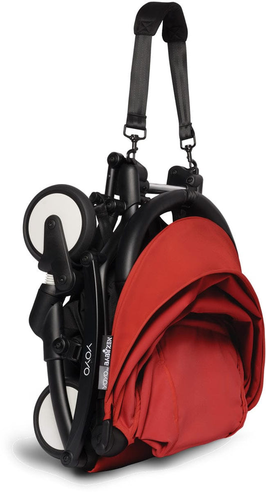 Babyzen YOYO2 Ultra Compact Complete 0+/6+ Stroller - Black / Red - 604502-06-RED-US