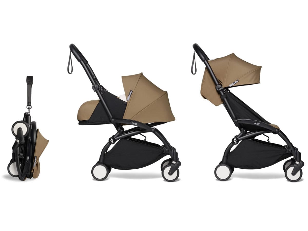 Babyzen YOYO2 Ultra Compact Complete 0+/6+ Stroller - Black / Toffee - 604502-06-TOF-US