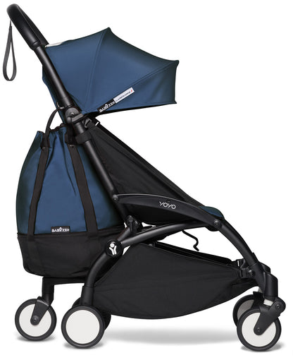 Babyzen YOYO2 Ultra Compact Complete 0+/6+ Stroller & Rolling Bag Bundle - Black/Air France Blue - 604502-0-6-RB-AFB
