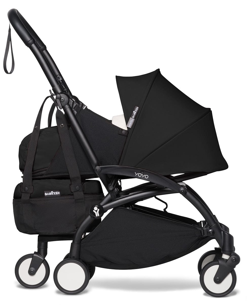 Babyzen YOYO2 Ultra Compact Complete 0+/6+ Stroller & Rolling Bag Bundle - Black/Black - 604502-0-6-RB-BLK