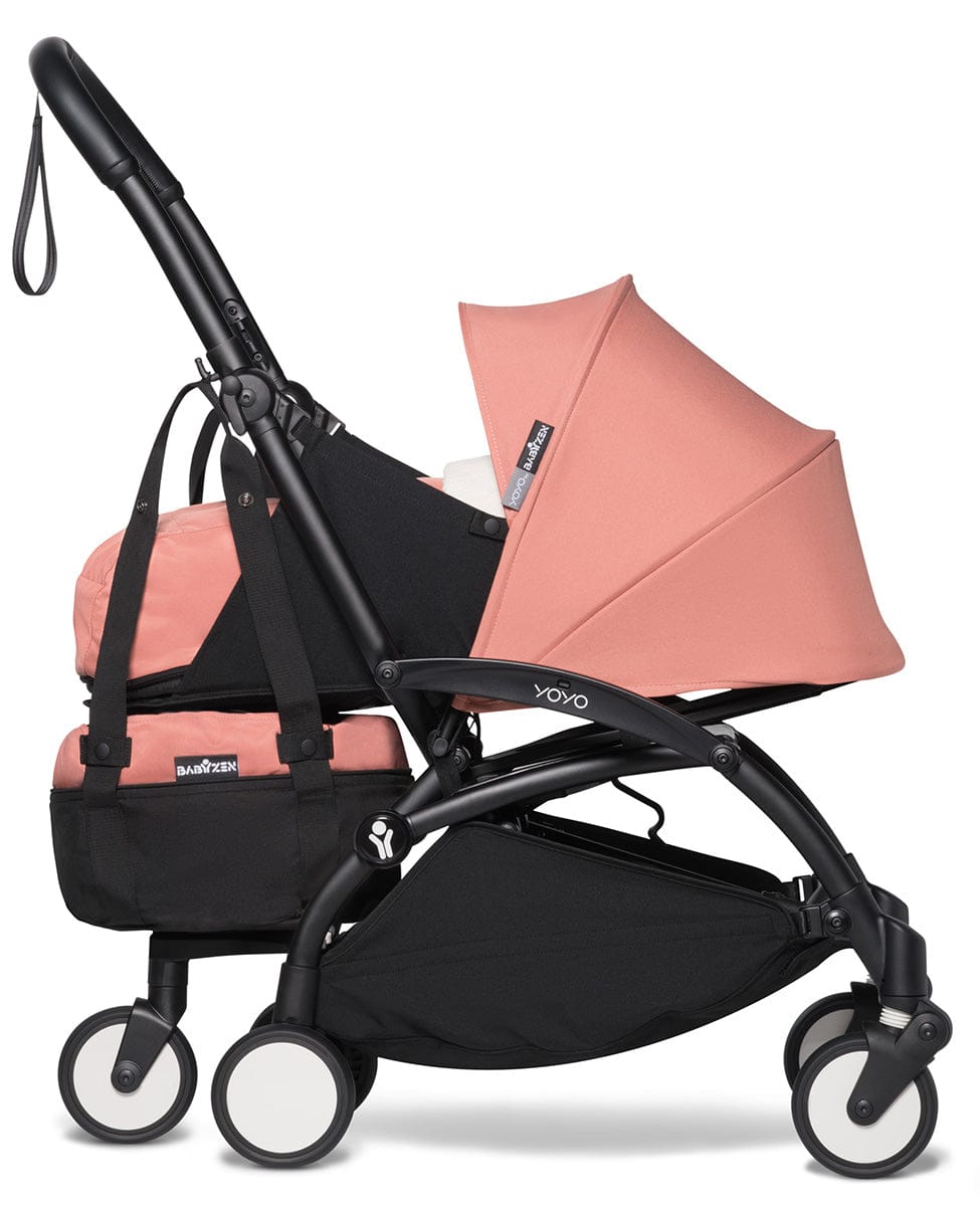 Babyzen YOYO2 Ultra Compact Complete 0+/6+ Stroller & Rolling Bag Bundle - Black/Ginger - 604502-0-6-RB-GIN