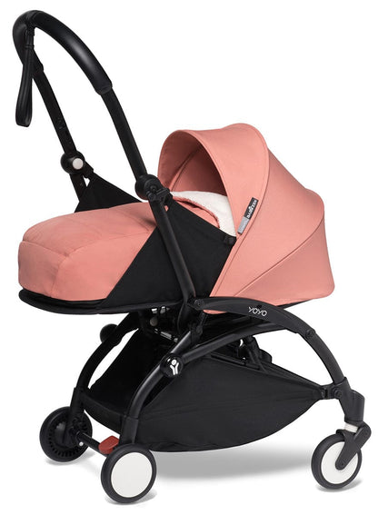 Babyzen YOYO2 Ultra Compact Complete 0+/6+ Stroller & Rolling Bag Bundle - Black/Ginger - 604502-0-6-RB-GIN