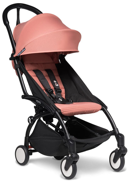 Babyzen YOYO2 Ultra Compact Complete 0+/6+ Stroller & Rolling Bag Bundle - Black/Ginger - 604502-0-6-RB-GIN