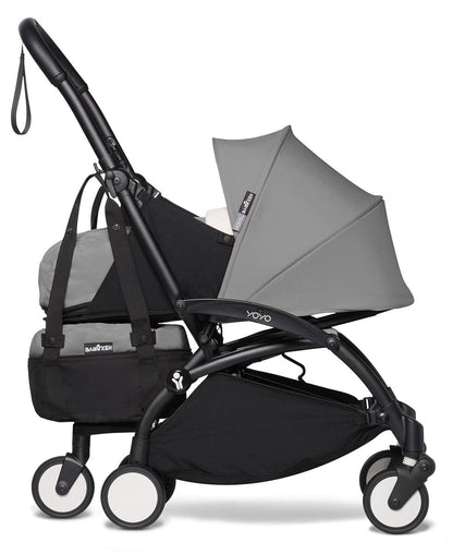 Babyzen YOYO2 Ultra Compact Complete 0+/6+ Stroller & Rolling Bag Bundle - Black/Grey - 604502-0-6-RB-GRY