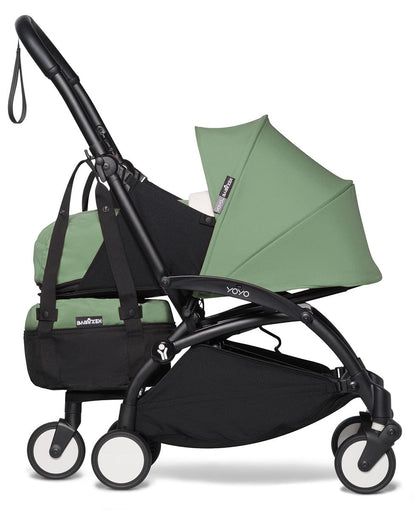 Babyzen YOYO2 Ultra Compact Complete 0+/6+ Stroller & Rolling Bag Bundle - Black/Peppermint - 604502-0-6-RB-PEP