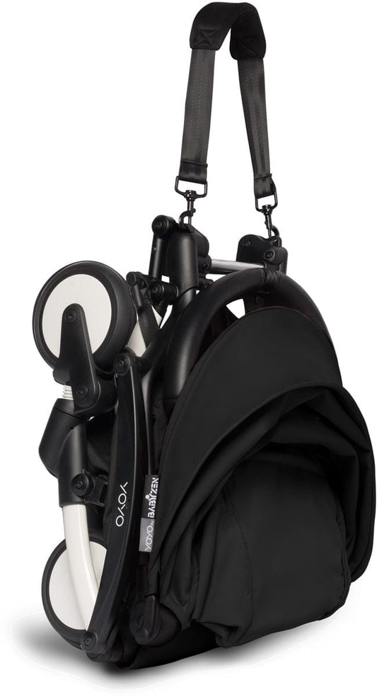 Babyzen YOYO2 Ultra Compact Complete 0+/6+ Stroller - White / Black - 604501-06-BLK-US