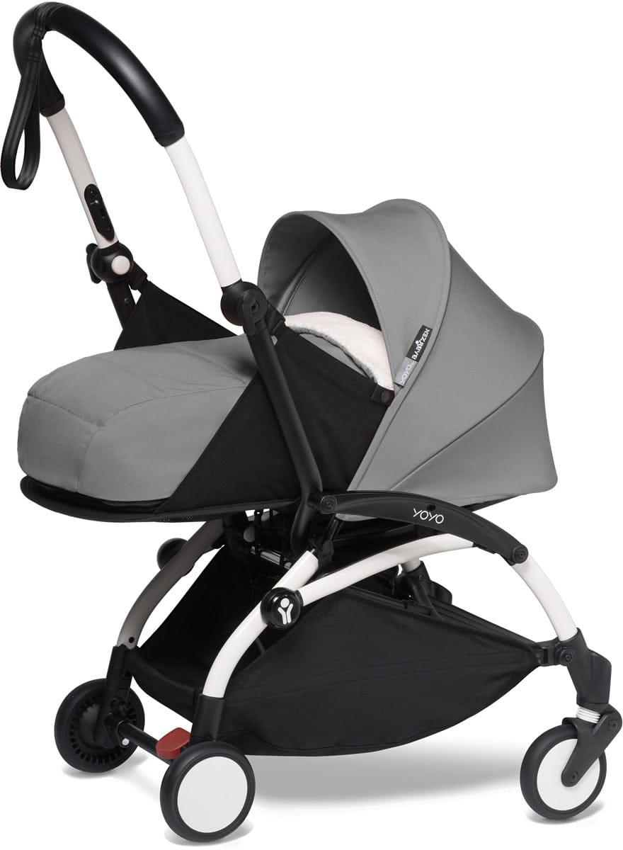 Babyzen YOYO2 Ultra Compact Complete 0+/6+ Stroller - White /Grey - 604501-06-GRY-US
