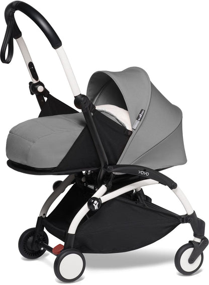 Babyzen YOYO2 Ultra Compact Complete 0+/6+ Stroller - White /Grey - 604501-06-GRY-US