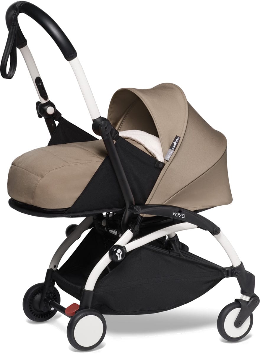 Babyzen YOYO2 Ultra Compact Complete 0+/6+ Stroller - White / Taupe