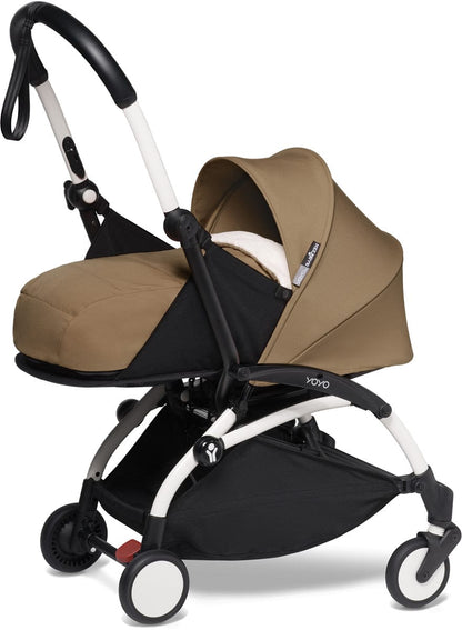 Babyzen YOYO2 Ultra Compact Complete 0+/6+ Stroller - White / Toffee - 604501-06-TOF-US