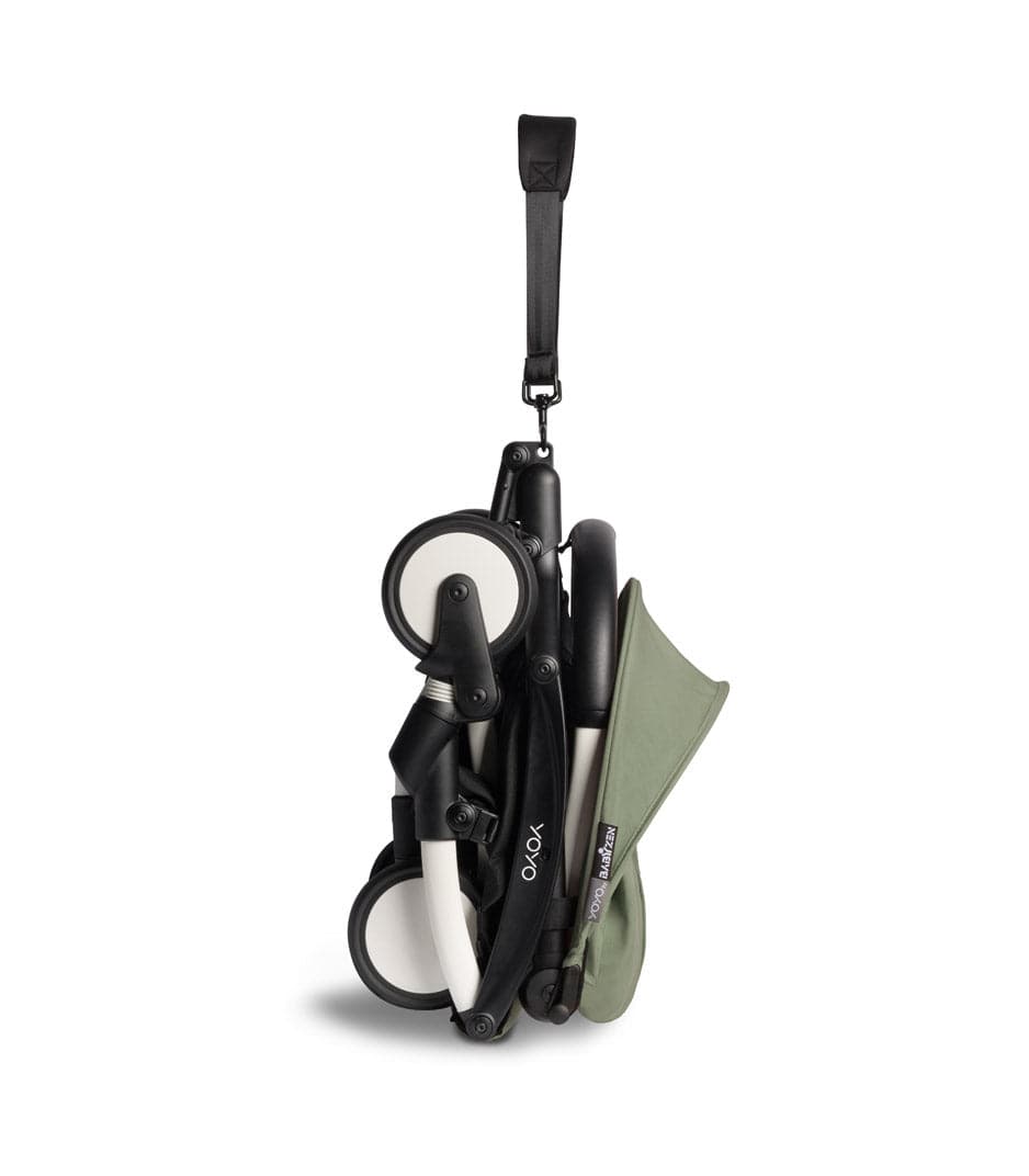 Babyzen YOYO2 Ultra Compact Complete 6+ Stroller & Rolling Bag Bundle - Black / Olive - 604502-6-RB-OLV