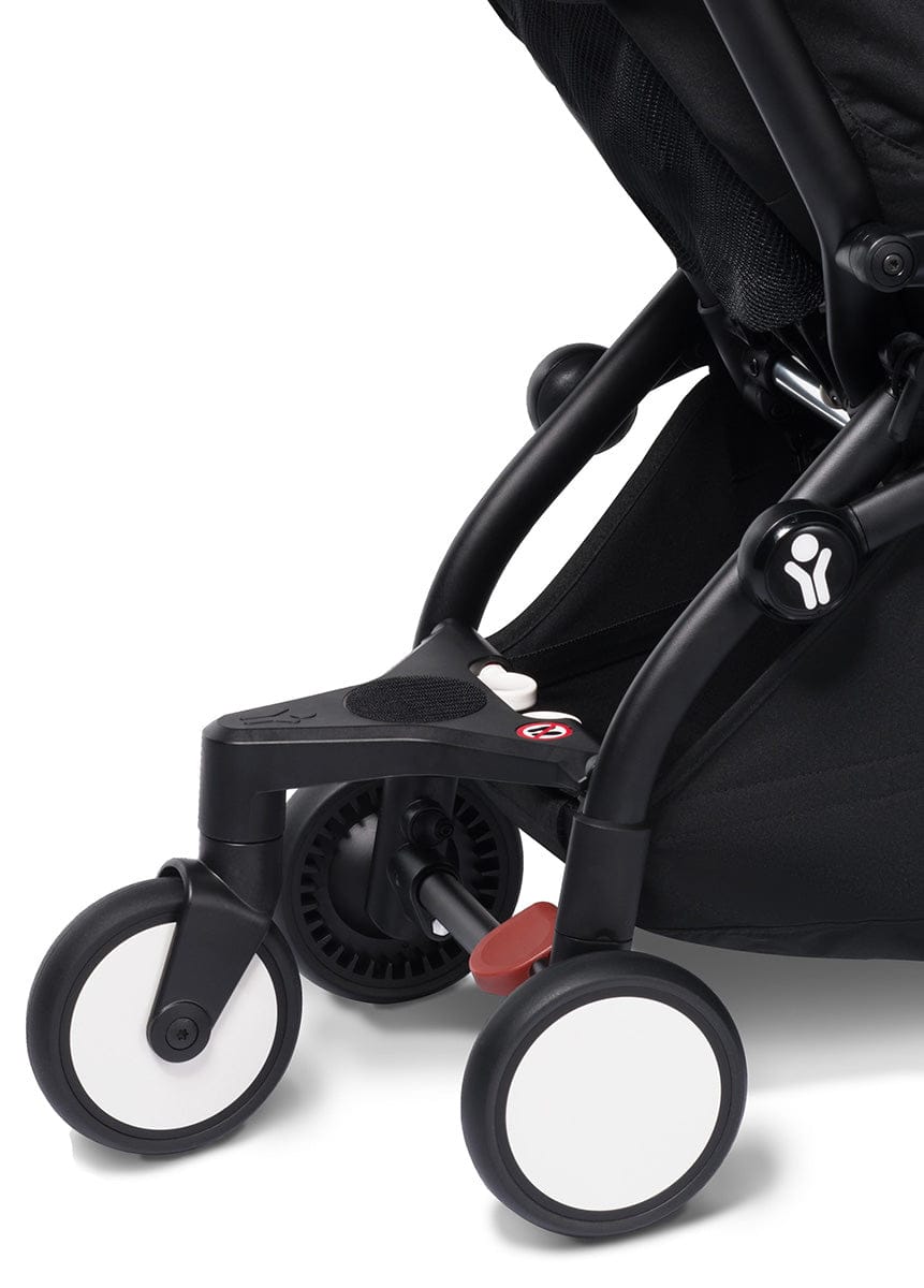 Babyzen YOYO2 Ultra Compact Complete 6+ Stroller with Bassinet & Rolling Bag Bundle - Black/Red