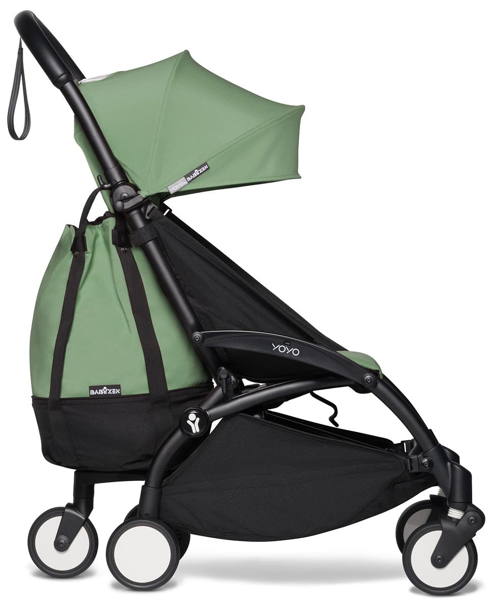 Babyzen YOYO2 Ultra Compact Complete 0+/6+ Stroller & Rolling Bag Bundle - Black/Peppermint