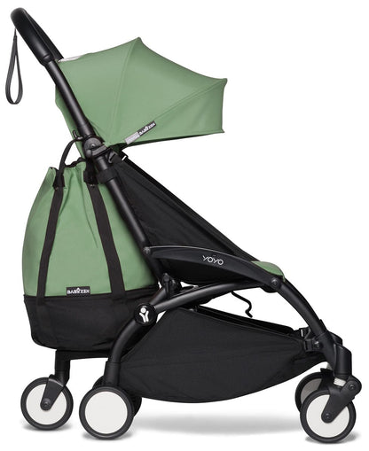Babyzen YOYO2 Ultra Compact Complete 6+ Stroller with Bassinet & Rolling Bag Bundle - Black/Peppermint