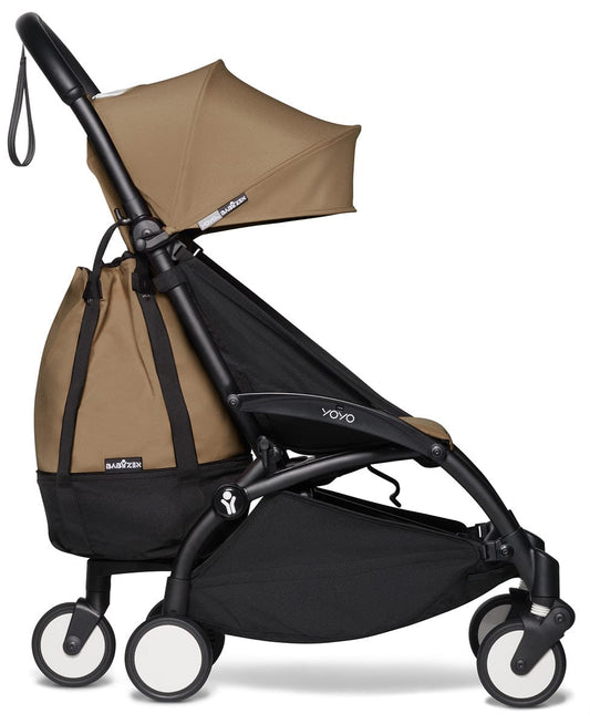 Babyzen YOYO2 Ultra Compact Complete 6+ Stroller & Rolling Bag Bundle - Black/Toffee - 604502-6-RB-TOF