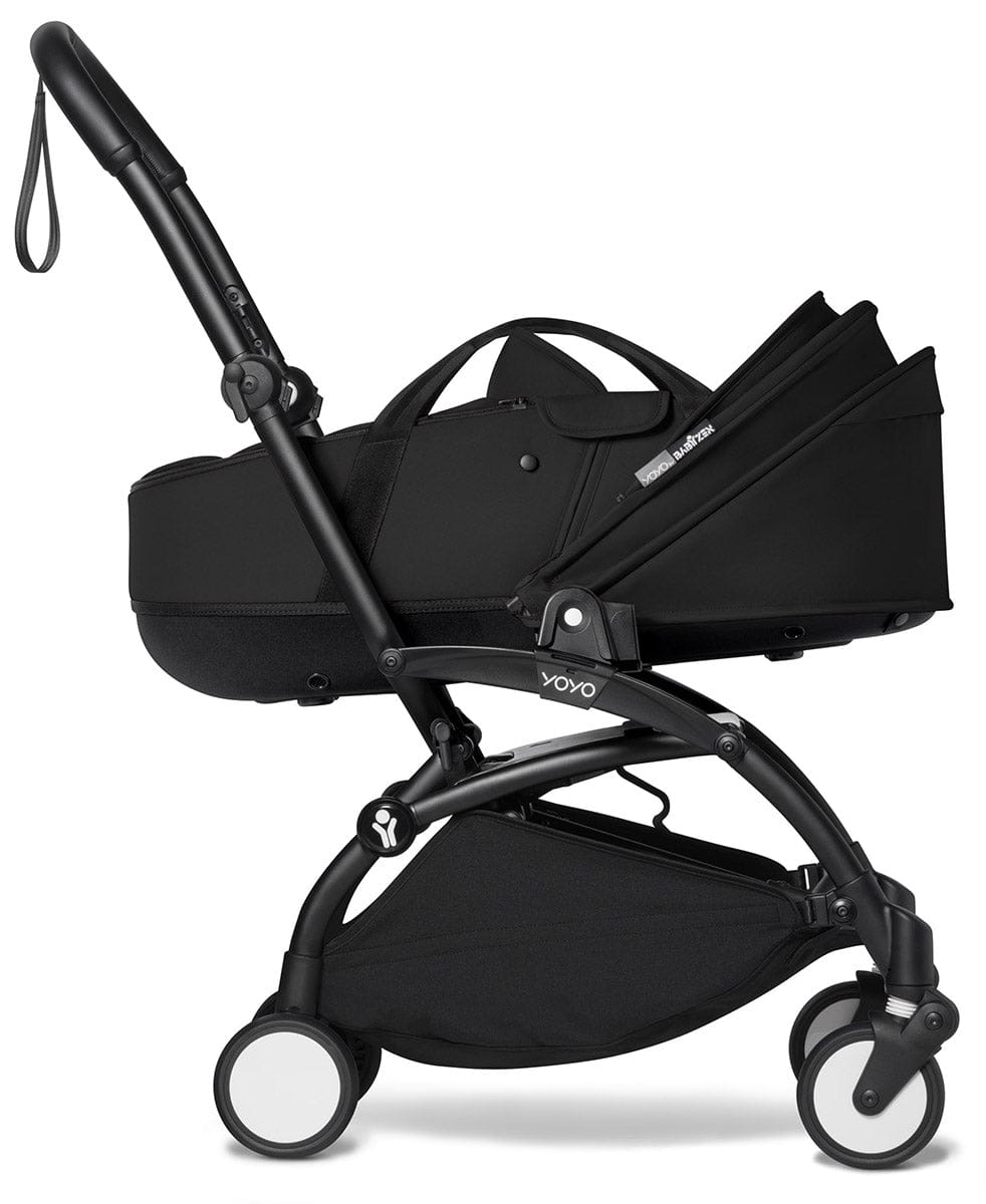 Babyzen YOYO2 Ultra Compact Complete 6+ Stroller with Bassinet - Black/Black - 604502-605103-6-BLK