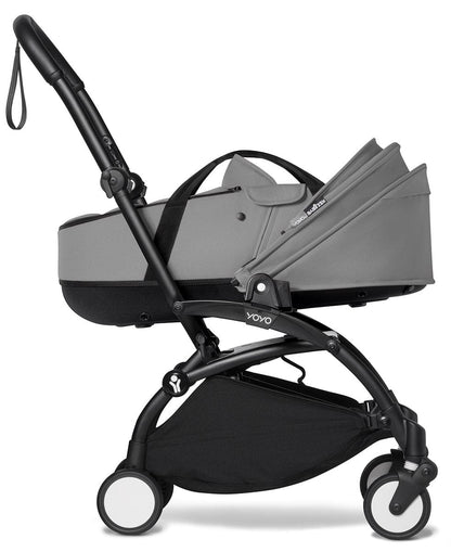 Babyzen YOYO2 Ultra Compact Complete 6+ Stroller with Bassinet - Black/Grey - 604502-605101-6-GRY