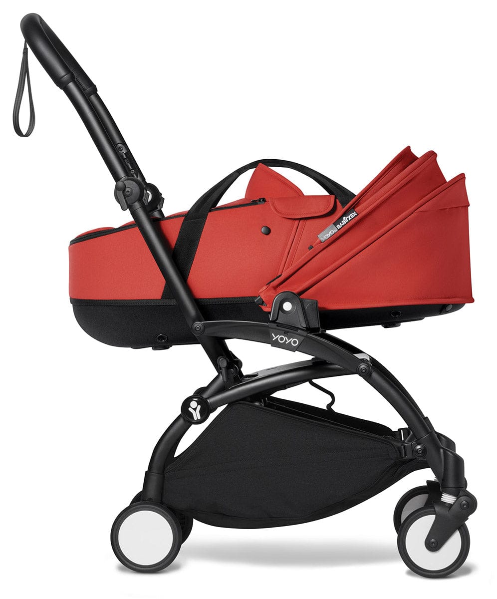 Babyzen YOYO2 Ultra Compact Complete 6+ Stroller with Bassinet - Black/Red - 604502-605102-6-RED