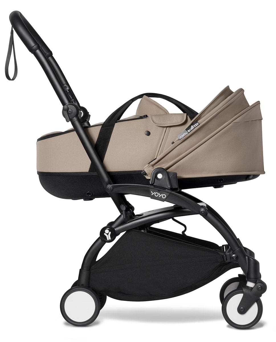 Babyzen YOYO2 Ultra Compact Complete 6+ Stroller with Bassinet - Black/Taupe - 604502-605104-6-TPE