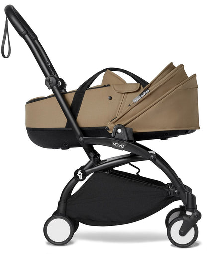 Babyzen YOYO2 Ultra Compact Complete 6+ Stroller with Bassinet - Black/Toffee - 604502-605108-6-TOF