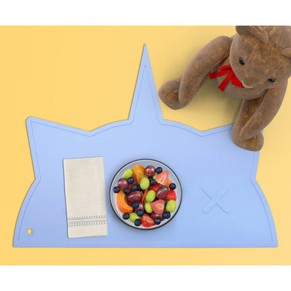 BamBamBoom Non-Slip Silicone Placemat - Unicorn-Cat Slate - CAT003