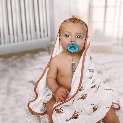 Bamboo Little Hooded Baby Towel & Washcloth Set - Giraffe - TOW-WAS-GIR-W