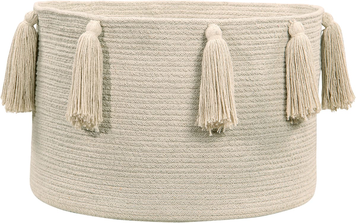 Lorena Canals Tassels Basket - Natural - BSK-TAS-NAT