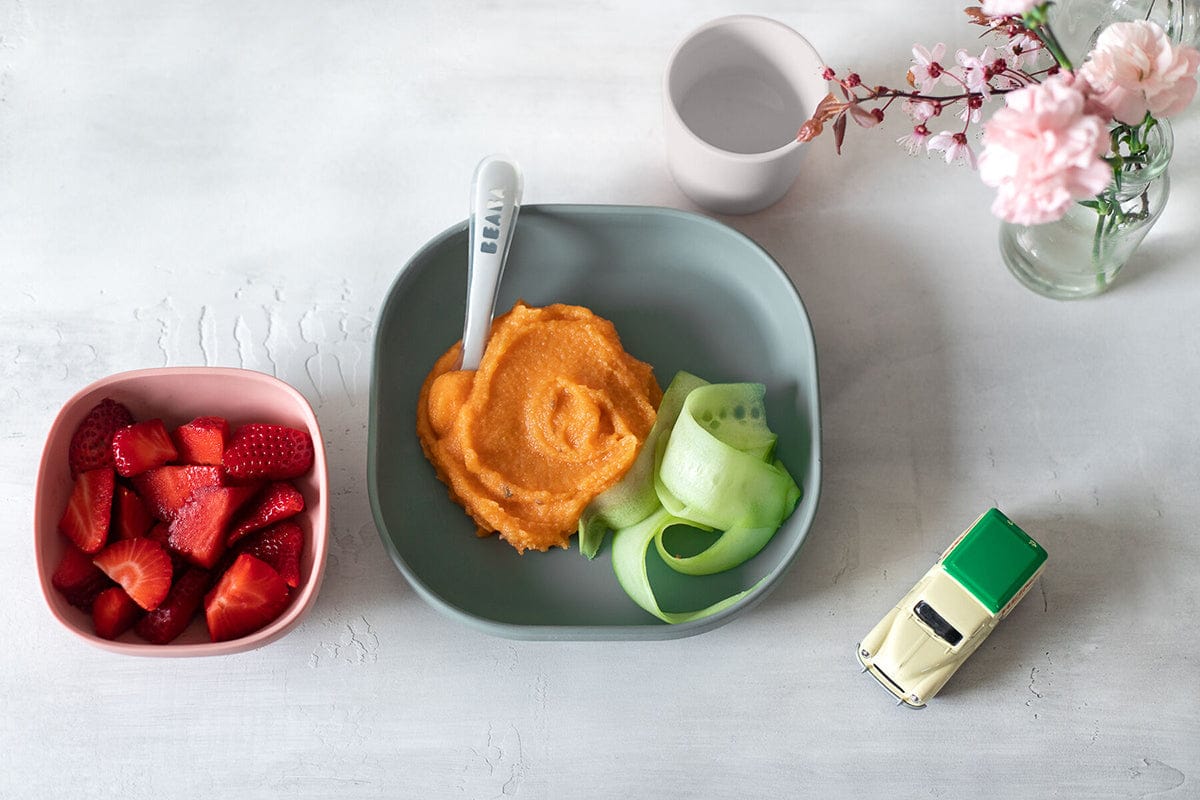 BEABA 4-Piece Silicone Dinner Set - Eucalyptus - 913507