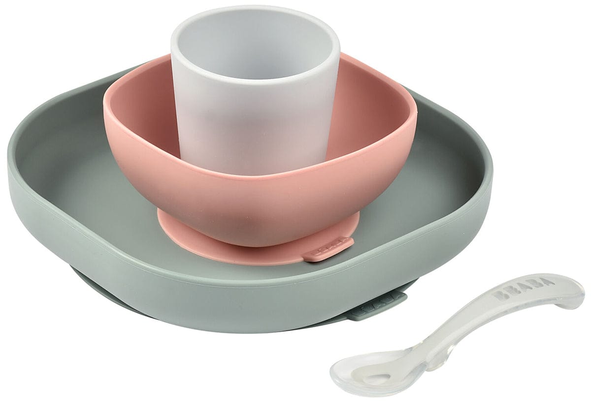 BEABA 4-Piece Silicone Dinner Set - Eucalyptus - 913507