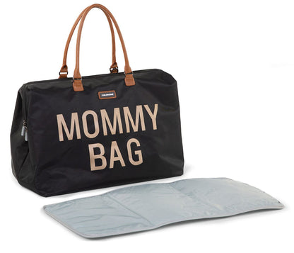 BEABA Childhome Canvas Mommy Bag - Black & Gold - CWMBBBLGO