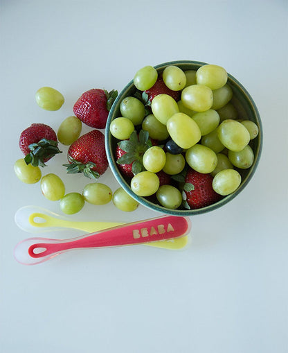 Beaba First Stage Silicone Spoons Set Of 4 - Neon