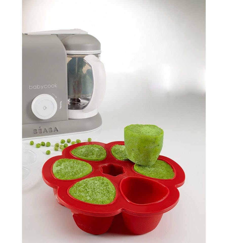 Beaba Multiportions 3oz Silicone Tray - Cherry