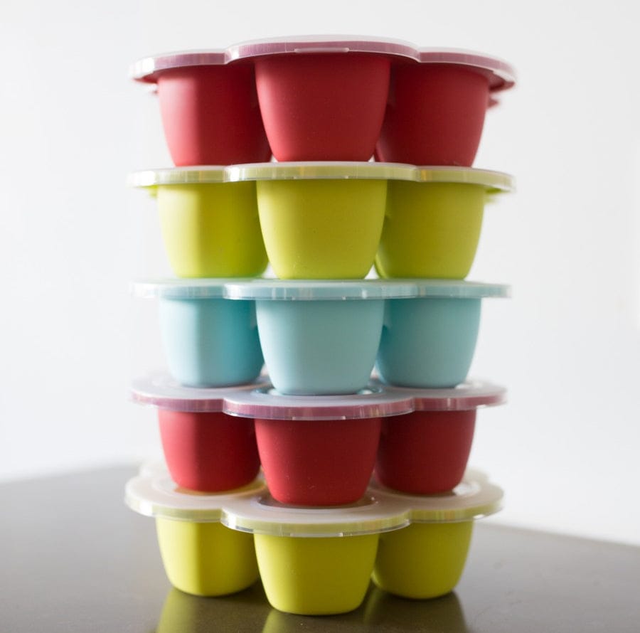 Beaba Multiportions 3oz Silicone Tray - Cherry