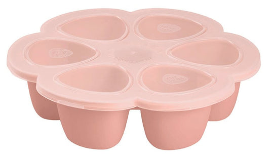 BEABA Multiportions Silicone Baby Food Freezer Tray, 3oz - Rose - 912595