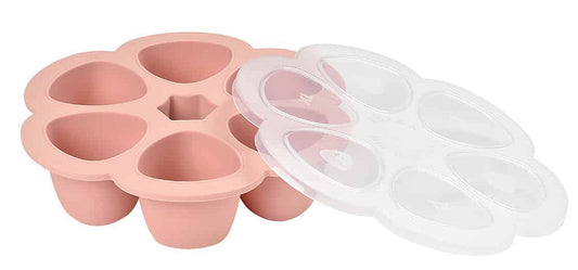 BEABA Multiportions Silicone Baby Food Freezer Tray, 3oz - Rose - 912595