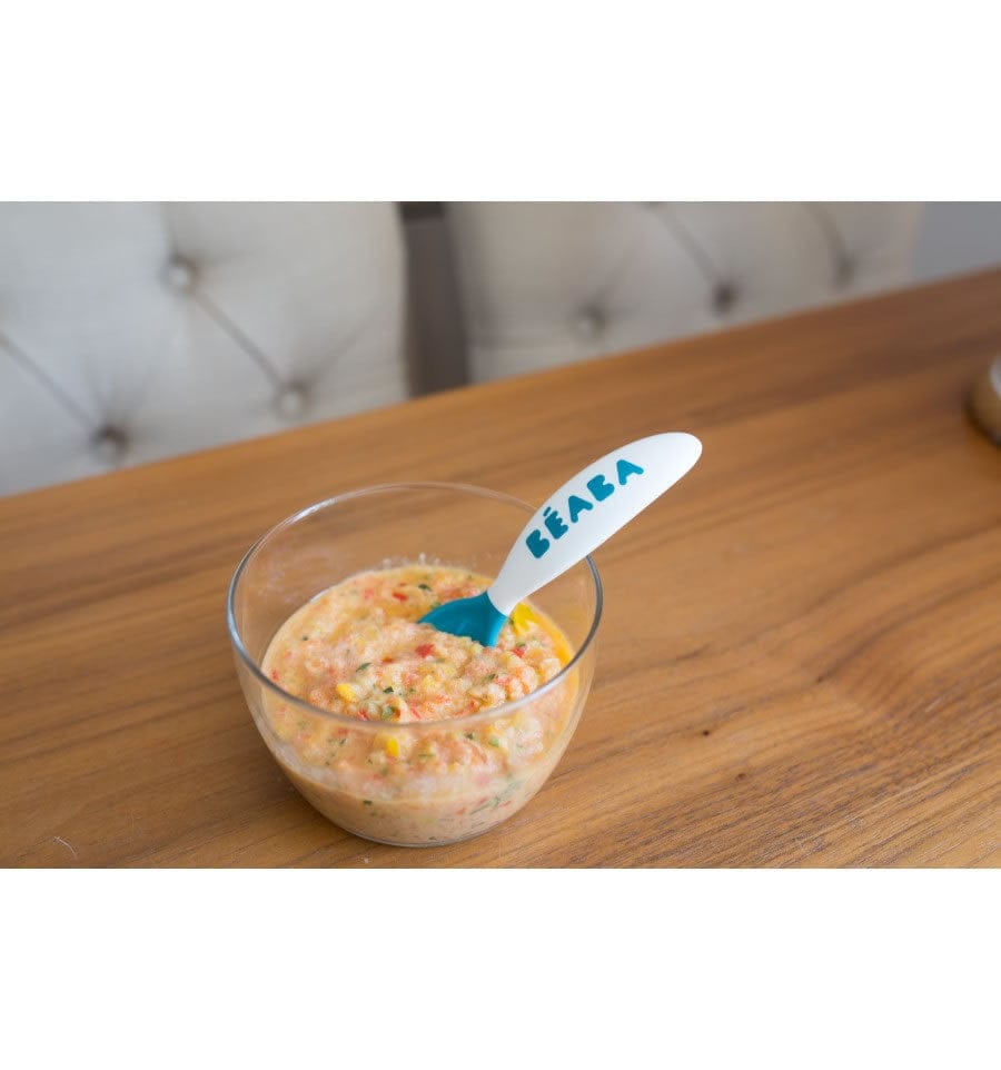 Beaba Second Stage Ergonomic Cutlery, Set of 2 - Peacock