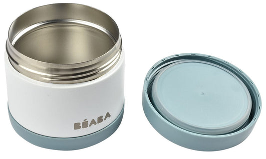 BEABA Stainless Steel Insulated Jar, 16 oz - Baltic Blue / Cloud - 912909