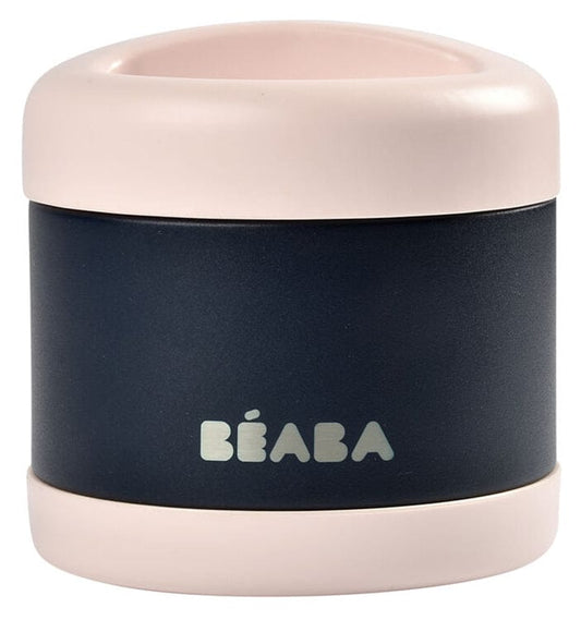 BEABA Stainless Steel Insulated Jar, 16 oz - Light Pink / Midnight - 912910