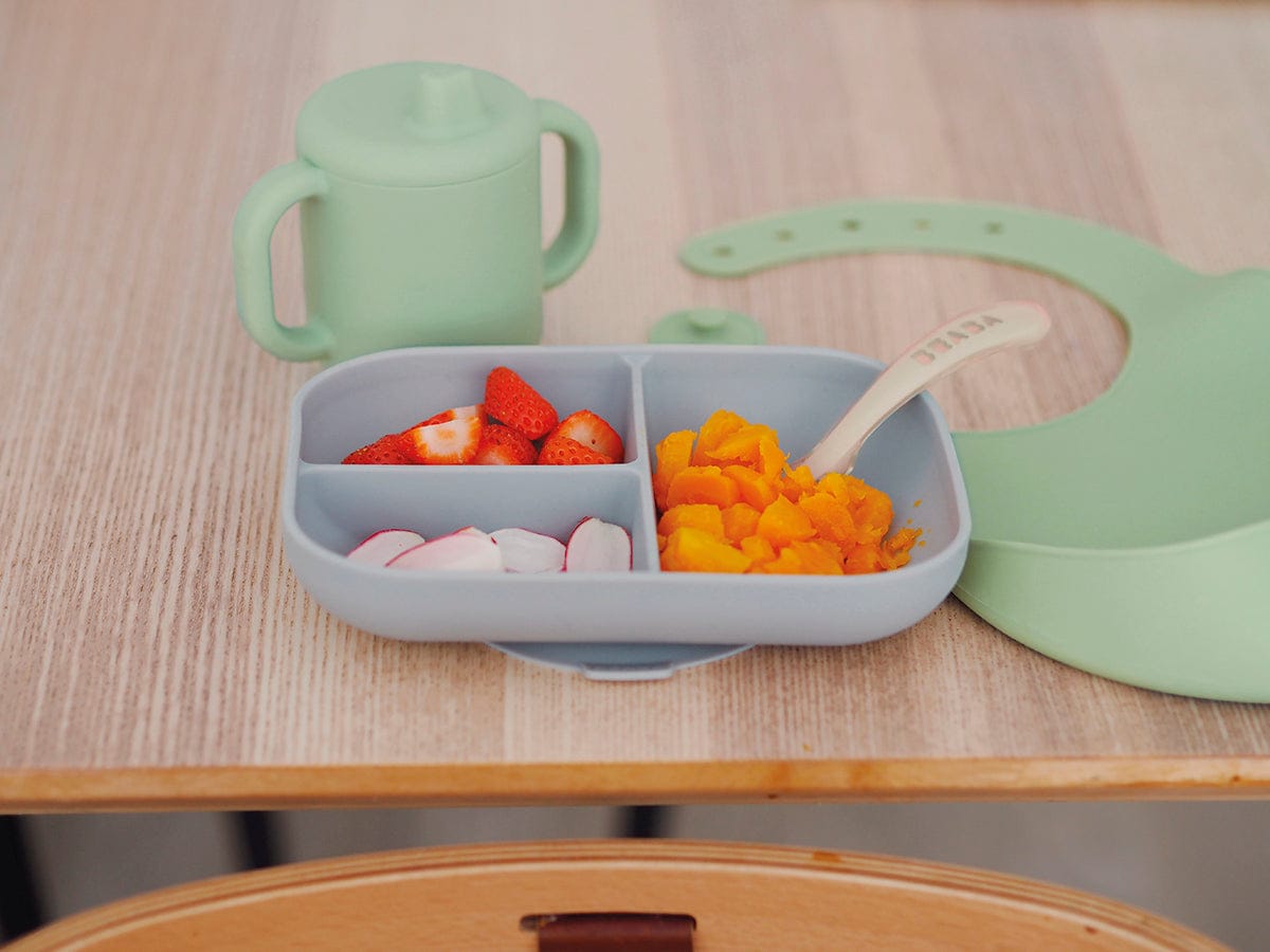 BEABA The Essentials Silicone Meal Set - Grey / Sage - 913556
