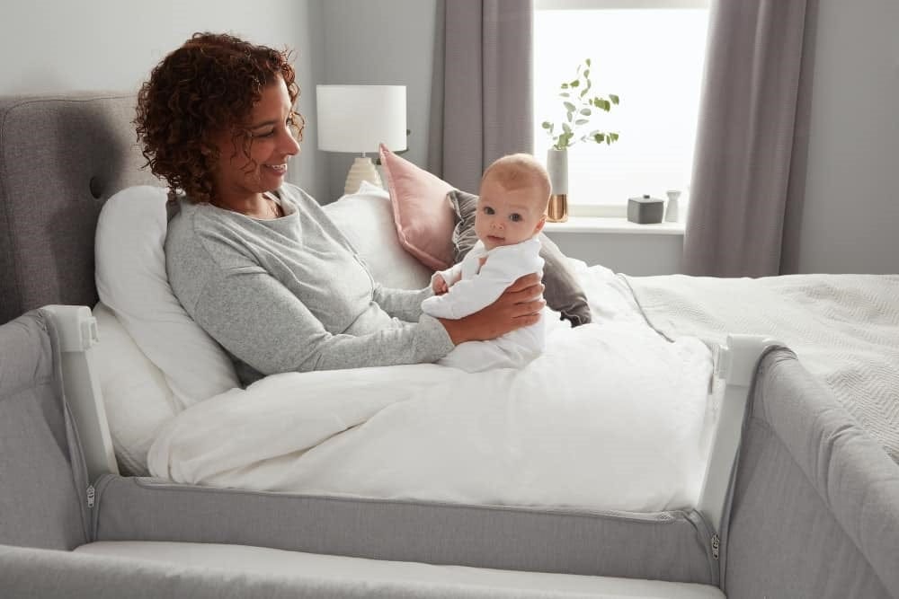 BEABA x Shnuggle Air Bedside Sleeper Infant Crib - Dove Grey - 780220